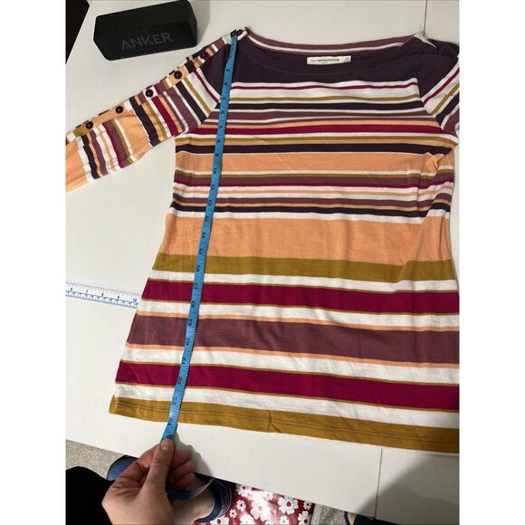 Anthropologie Pilcro Striped Cotton Light Top Womens Size S - Picture 7 of 8